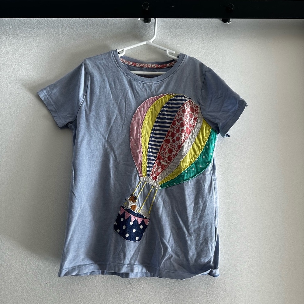 Mini Boden Blue Hot Air Balloon Kids T-Shirt